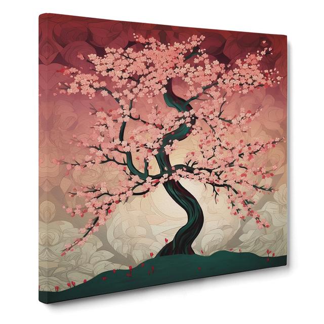 Cherry Blossom Tree Deco - No Frame Art Prints Marlow Home Co. Size: 50cm H x 50cm W x 3cm D on Productcaster.