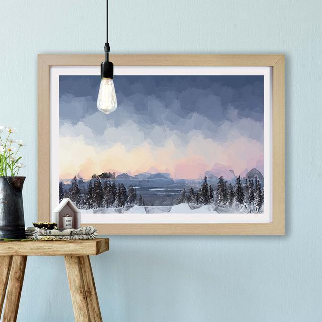 Sunrise In Finland - Single Picture Frame Print East Urban Home Frame Option: Oak, Size: 45cm H x 63cm W x 2cm D on Productcaster.