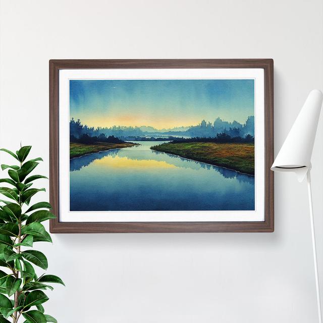 River To Mountains Vol.2 - Single Picture Frame Print Alpen Home Frame Colour: Walnut Framed, Size: 25cm H x 34cm W x 2cm D on Productcaster.