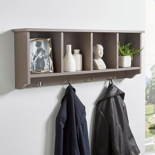 Amelle Floating Shelf Marlow Home Co. Finish: Grey on Productcaster.