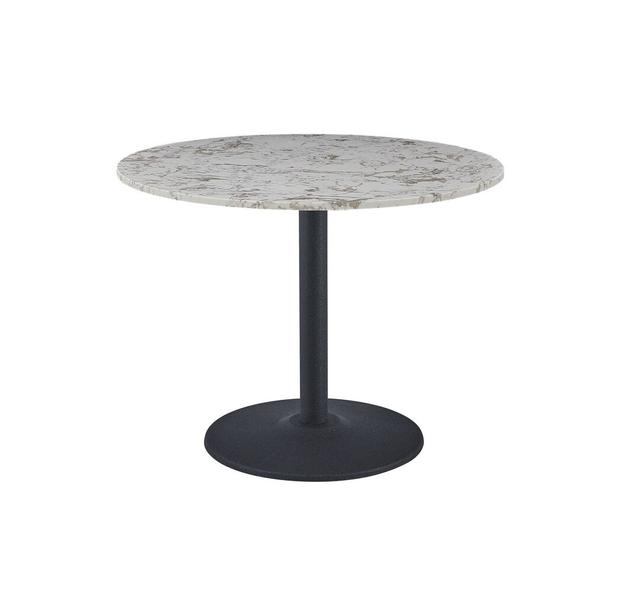 Southbridge Pedestal Dining Table Ivy Bronx Size: 75 x 80 x 80cm, Table Top Colour: White, Table Base Colour: Black on Productcaster.