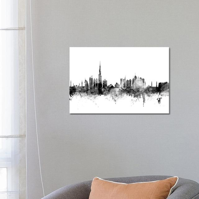 Dubai, UAE In Black & White by Michael Tompsett - Wrapped Canvas Gallery-Wrapped Canvas Giclée Latitude Run Size: 45.72cm H x 66.04cm W x 3.81cm D on Productcaster.