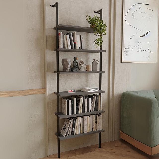 183 H x 60.2 W Bookcase Borough Wharf Colour: Anthracite on Productcaster.