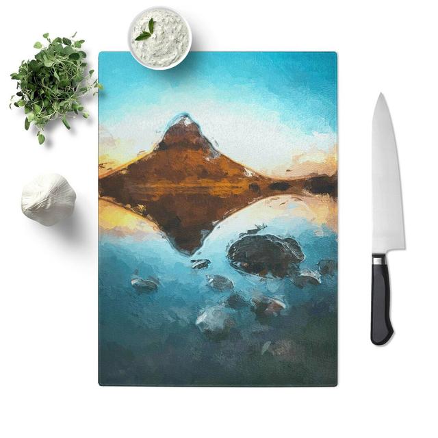 Glass Kirkjufell Mountain in Iceland in Abstract Chopping Board East Urban Home Size: 39 cm W x 28.5 cm L on Productcaster.