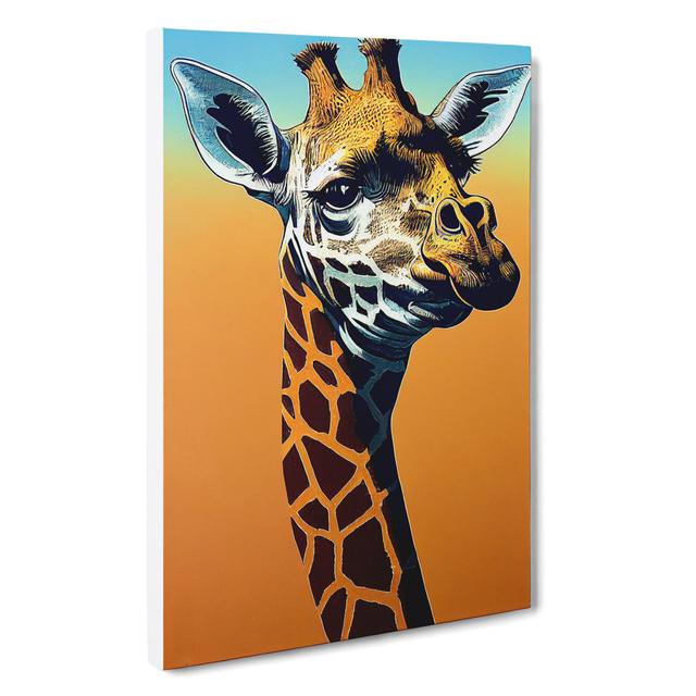 Funky Giraffe - Wrapped Canvas Graphic Art Latitude Vive Size: 76cm H x 50cm W x 3cm D on Productcaster.