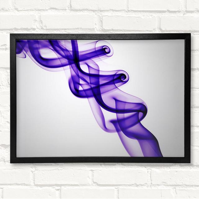 Purple Smoke Twist Framed Print Ivy Bronx Size: 29.7cm H x 42cm W on Productcaster.