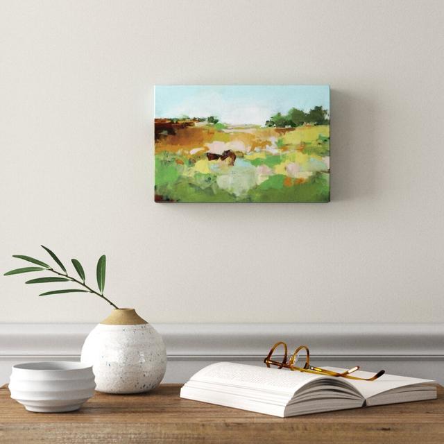 Summer Walk II by Christina Long - Wrapped Canvas Painting Print Blue Elephant Size: 20cm H x 30cm W on Productcaster.