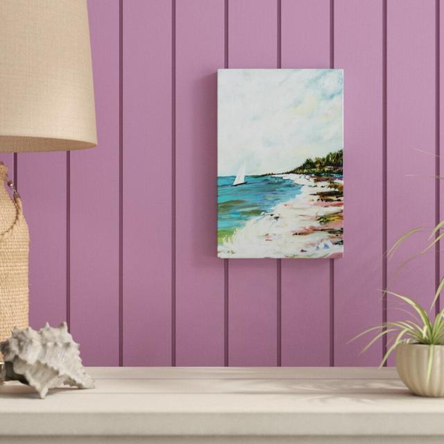 Beach Surf I by Karen Fields - Wrapped Canvas Painting Blue Elephant Size: 30cm H x 20cm W on Productcaster.