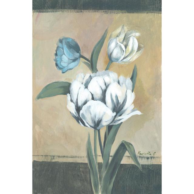 White Tulips I by Marietta Cohen - Wrapped Canvas Painting Marlow Home Co. Size: 30cm H x 20cm W on Productcaster.