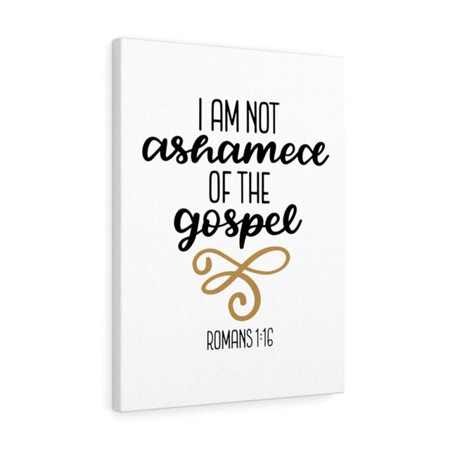 The Gospel - Wrapped Canvas Typography Blue Elephant Size: 76cm H x 61cm W on Productcaster.