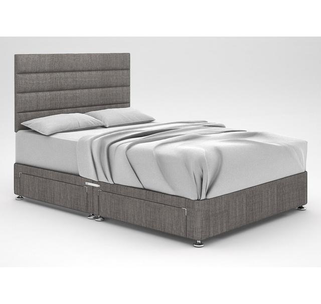 Ikin Divan Bed Base 17 Stories Storage Type: 4 Drawers, Colour: Slate, Size: King (5') on Productcaster.