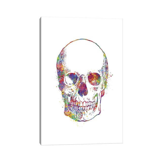 Skull Front - Wrapped Canvas Painting Maturi Size: 101.6cm H x 66.04cm W x 1.91cm D on Productcaster.