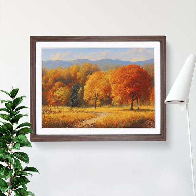 XH1022-9606X View Of An Autumn Forest Vol.4 - Single Picture Frame Painting Marlow Home Co. Size: 34cm H x 46cm W x 2cm D, Frame Colour: Walnut on Productcaster.