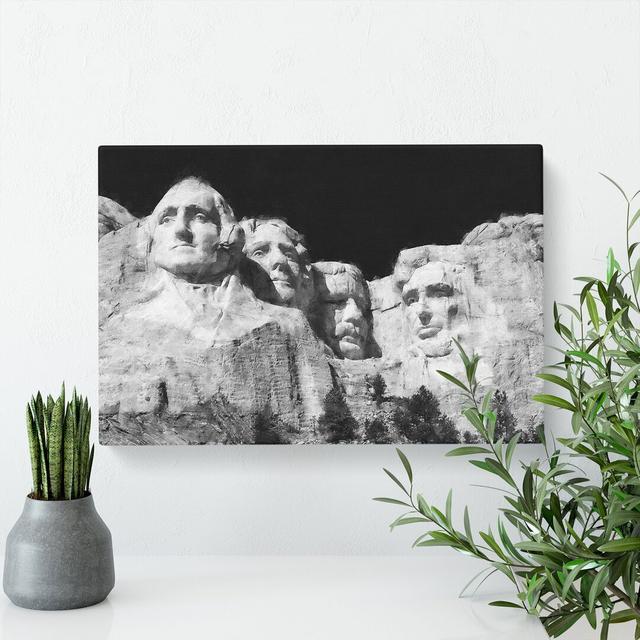 Mount Rushmore - Wrapped Canvas Print East Urban Home Size: 50cm H x 76cm W x 3cm D on Productcaster.