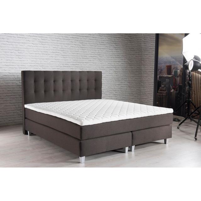 Echtes Boxspringbett Horwitz mit Kaltschaum Topper ModernMoments Farbe: Grau, Härtegrad der Matratze: H4 - ab ca. 100 kg, Liegefläche: 180 x 200 cm on Productcaster.