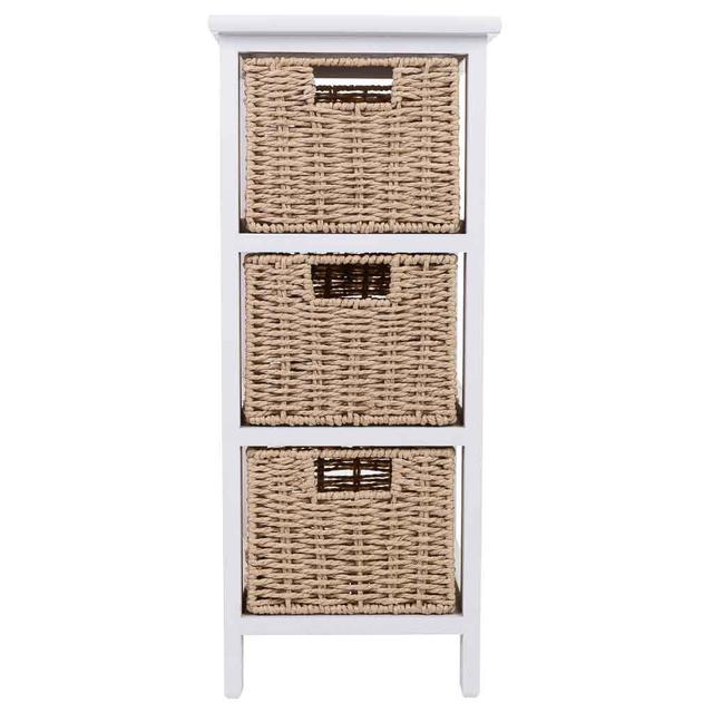 26cm W 3 - Drawer Chest of Drawers Beachcrest Home Colour: White/Brown on Productcaster.