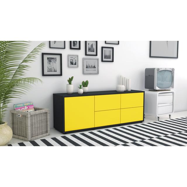 Wulff TV Stand for TVs up to 39" Brayden Studio Colour: Yellow / Matte Anthracite on Productcaster.