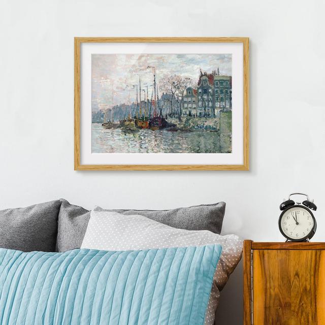 Gerahmtes Poster Blick auf die Prins Hendrikkade und die Kromme Waal in Amsterdam von Claude Monet East Urban Home Größe: 50 cm H x 70 cm B, Rahmenopt on Productcaster.