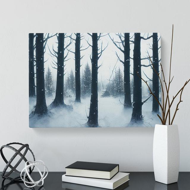 A Wonderful Winter Forest - Wrapped Canvas Graphic Art Alpen Home Size: 40cm H x 60cm W x 3cm D on Productcaster.