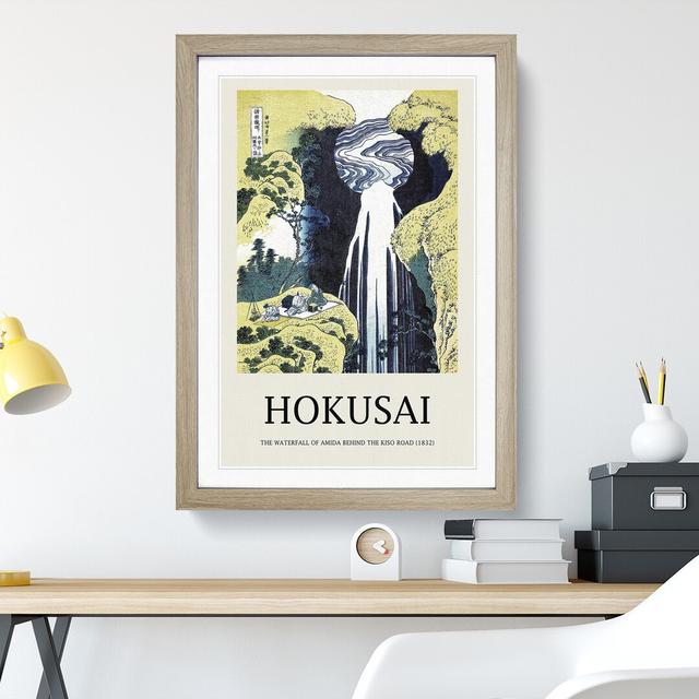 The Waterfall of Amida Behind the Kiso Road by Katsushika Hokusai - Picture Frame Painting East Urban Home Frame Option: Oak Framed, Size: 65cm H x 48 on Productcaster.