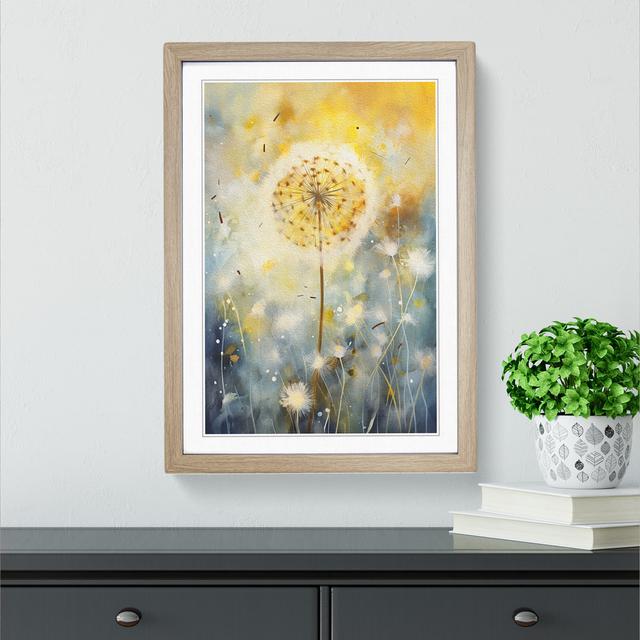 Dandelion No.3 - Single Picture Frame Print on Wood Marlow Home Co. Size: 34cm H x 25cm W, Format: Oak Framed on Productcaster.