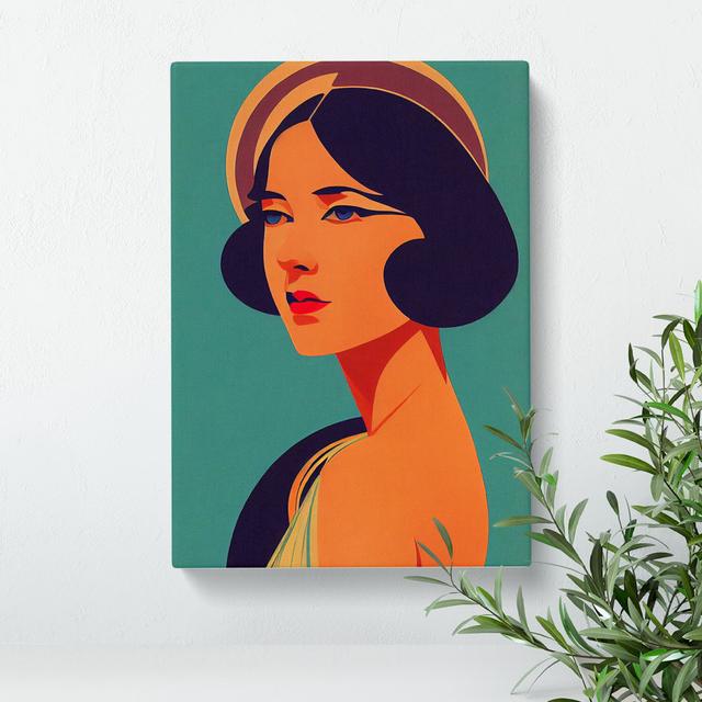 Woman Art Deco Style No.2 - Wrapped Canvas Print ClassicLiving Size: 76cm H x 50cm W x 3cm D on Productcaster.