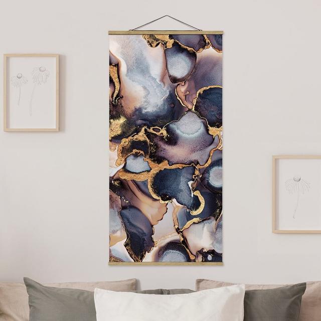 Marble with Gold - Painting Print Canora Grey Size: 100cm H x 50cm W x 0.3cm D on Productcaster.