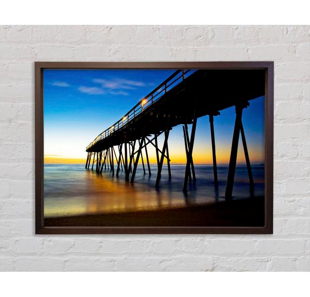 Under The Stunning Pier - Single Picture Frame Art Prints on Canvas Bright Star Size: 59.7cm H x 84.1cm W x 3.3cm D on Productcaster.