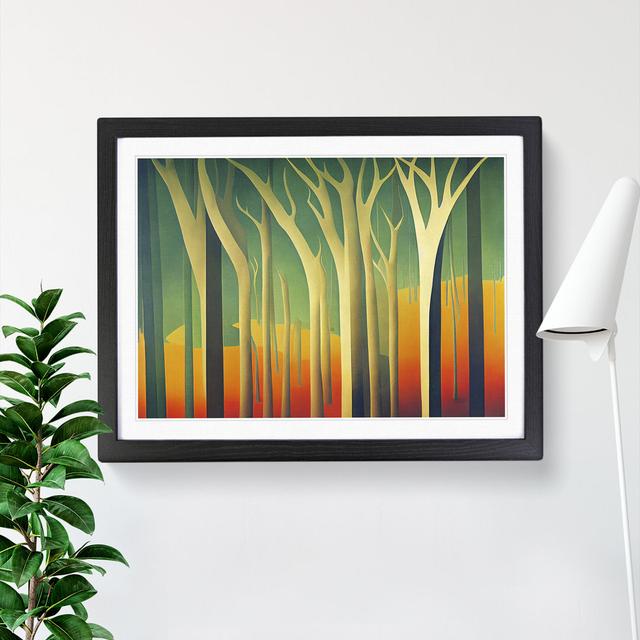 XH1022-9678X Vivacious Abstract Forest - Single Picture Frame Print Alpen Home Frame Colour: Black Framed, Size: 34cm H x 46cm W x 2cm D on Productcaster.