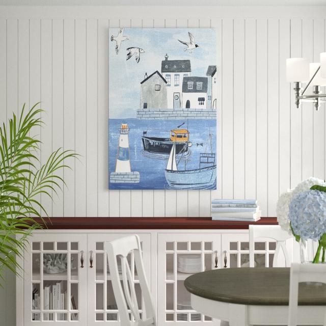 Sailors Rest IV by Melissa Wang - Painting Beachcrest Home Size: 122cm H x 81cm W, Format: Wrapped Canvas on Productcaster.