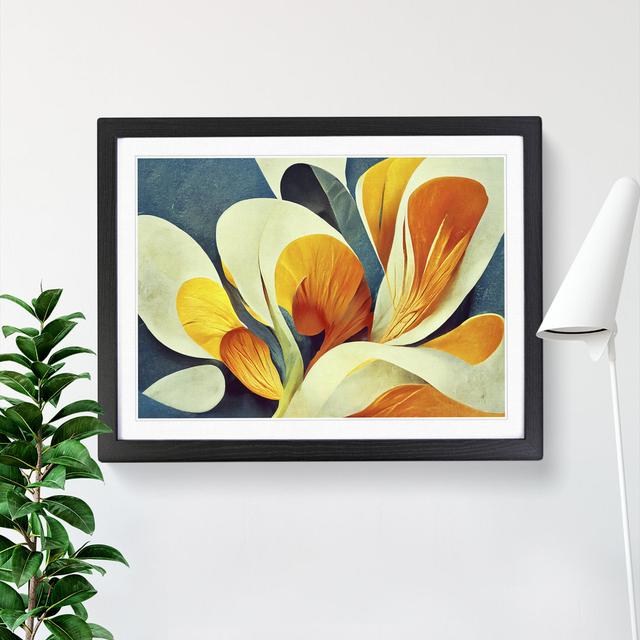 Artistic Flowers Abstract Vol.4 - Single Picture Frame Print Marlow Home Co. Size: 25cm H x 34cm W x 2cm D, Frame Colour: Black Framed on Productcaster.