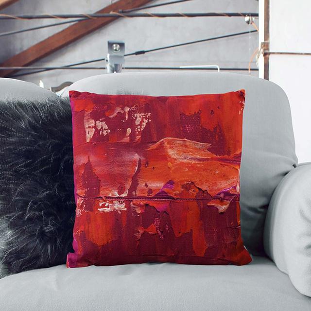 Abstract Art Painting Vol.32 by S.Johnson Cushion with Filling East Urban Home Size: 40 x 40 cm, Backing Colour: White on Productcaster.