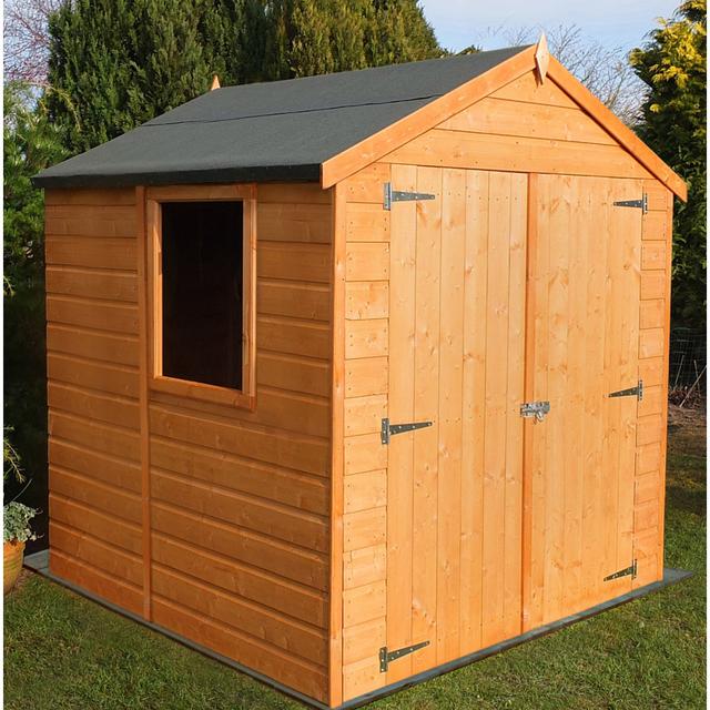 Scillato 6 Ft. W x 6 Ft. D Shiplap Apex Shed Shire GB Installation Included: No on Productcaster.