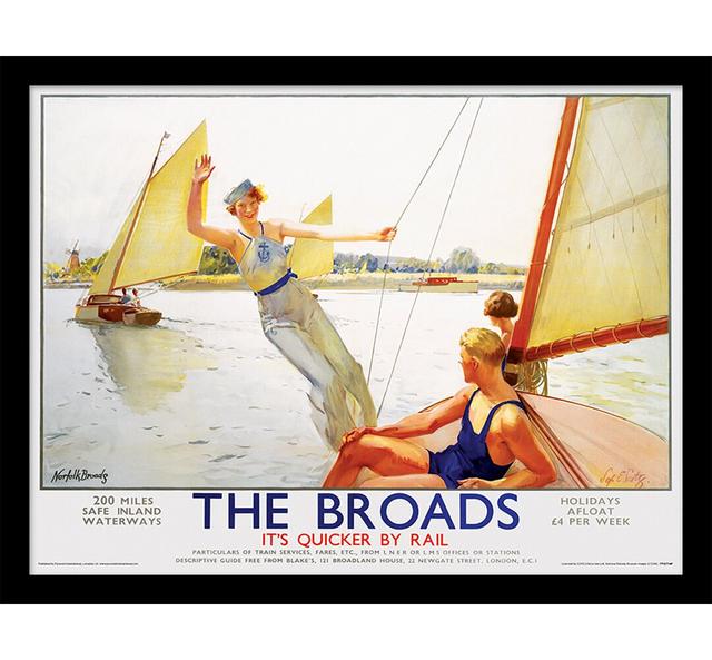 'Norfolk the Broads' - Picture Frame Memorabilia Print on Paper Rosalind Wheeler on Productcaster.