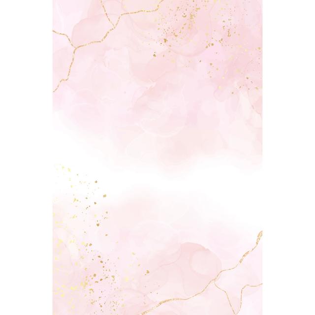 Abstract Dusty Blush Liquid by Svetolk - Wrapped Canvas Painting Metro Lane Size: 91cm H x 61cm W on Productcaster.