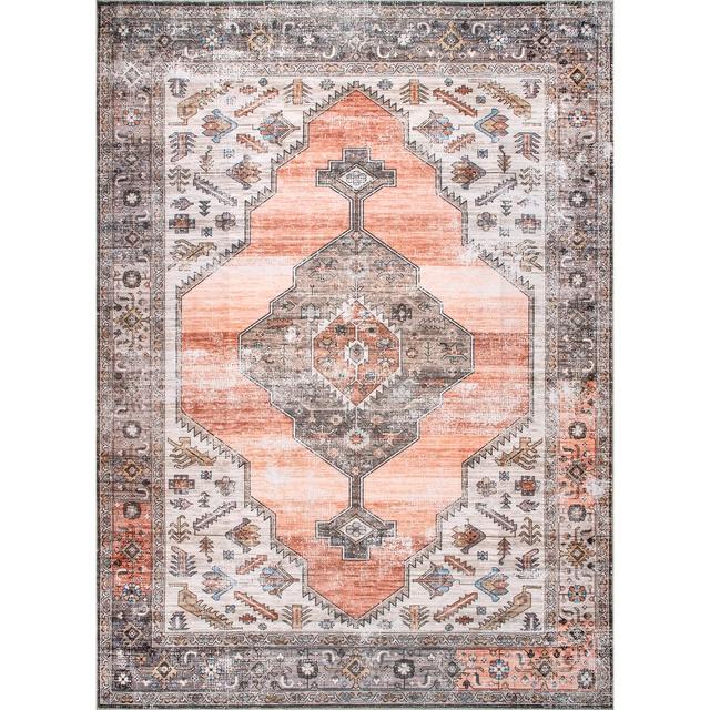 Southwestern Machine Woven Orange/Grey/Brown Area Rug Blue Elephant Rug Size: Rectangle 91 x 152cm on Productcaster.