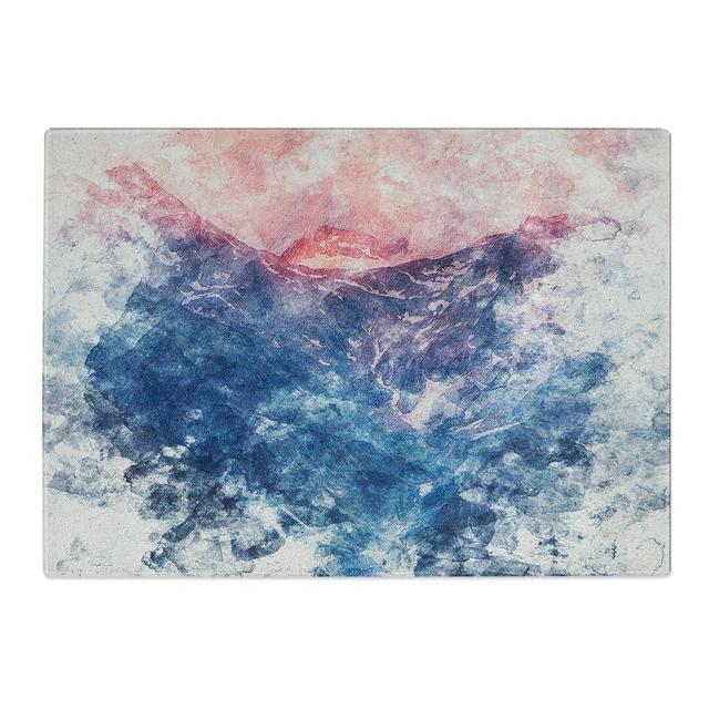 Tempered Glass Ravine to the Clouds Chopping Board East Urban Home Size: 28.5 cm x 39 cm on Productcaster.