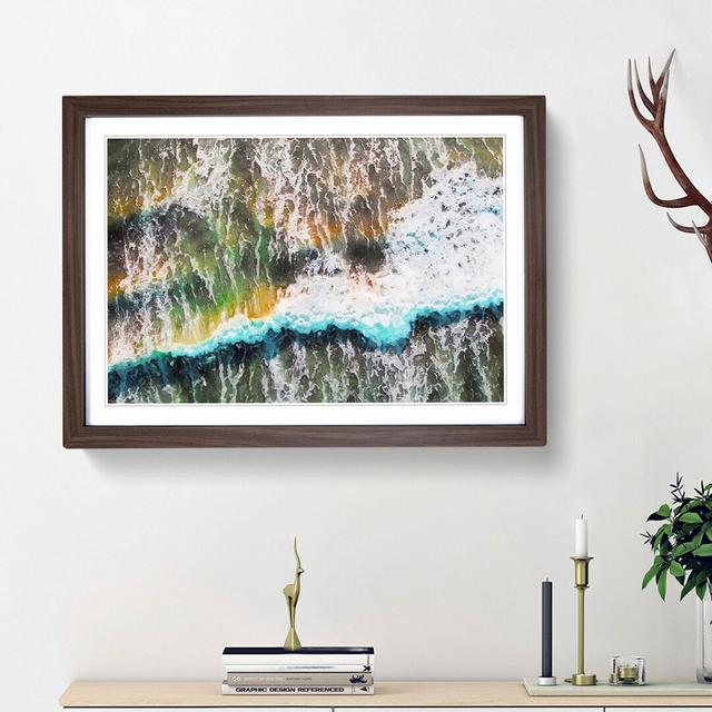 Heartbeat of the Pacific Ocean - Picture Frame Graphic Art Print East Urban Home Frame Option: Walnut Framed, Size: 27cm H x 36cm W x 2cm D on Productcaster.