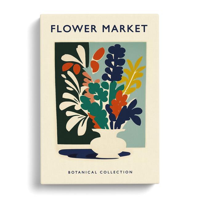 XMKTMKT-11 A Botanical Flower Market Exhibition No.5 - Wrapped Canvas Print George Oliver Size: 50cm H x 35cm W x 3cm D on Productcaster.