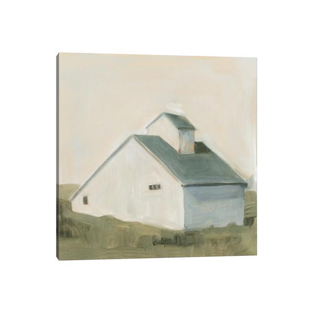 Serene Barn I by Emma Scarvey - Wrapped Canvas Painting Brambly Cottage Size: 30.48cm H x 30.48cm W x 1.91cm D on Productcaster.