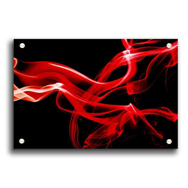 Red Smoke Patterns - Unframed Graphic Art Print on Acrylic East Urban Home Size: 29.7cm H x 42cm W on Productcaster.