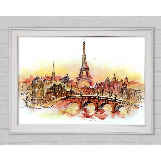 Eiffel Tower Over The City 2 - Print Bright Star Size: 29.7cm H x 42cm W x 1.5cm D on Productcaster.