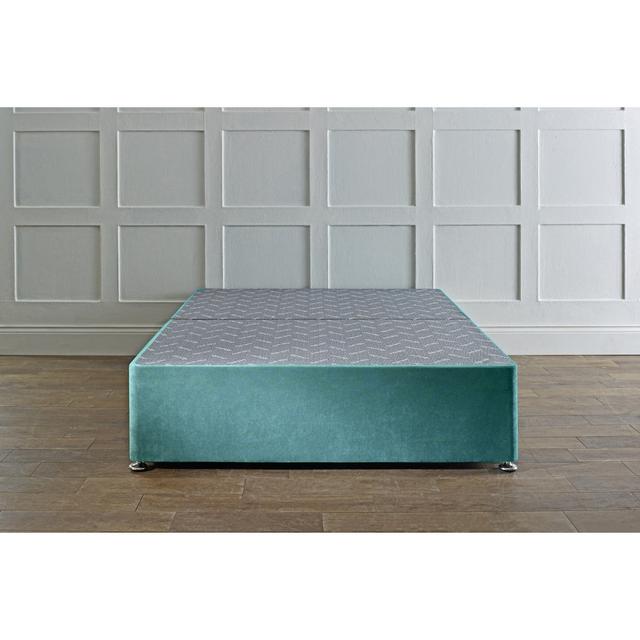 Niyah Divan Bed Base 17 Stories Size: Single (3'), Colour: Duck Egg on Productcaster.