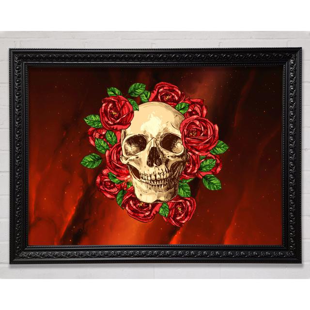 Roses Round A Skull - Print Bright Star Size: 59.7cm H x 84.1cm W on Productcaster.