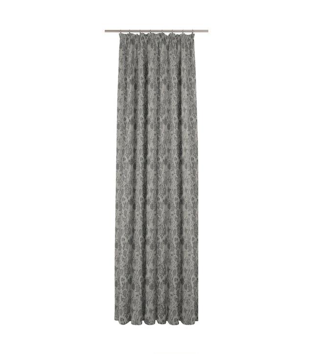 Micheal Pinch Pleat Room Darkening Single Curtain August Grove Colour: Black / Grey., Size: 145cm Width x 245cm Drop on Productcaster.