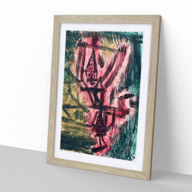 Fire Clown by Paul Klee - Picture Frame Painting East Urban Home Size: 65cm H x 48cm W x 2cm D, Frame Option: Oak Framed on Productcaster.