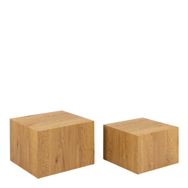 Dice Coffee Table Set on Oak Latitude Run Colour: Oak on Productcaster.