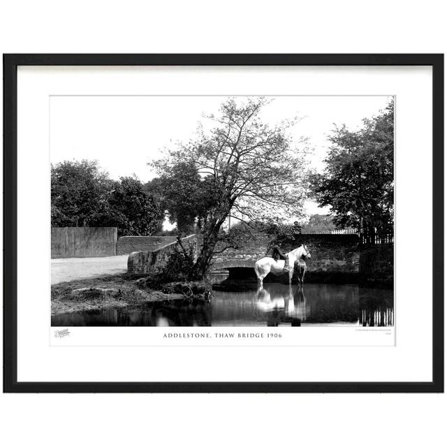 'Addlestone, Thaw Bridge 1906' by Francis Frith - Picture Frame Photograph Print on Paper The Francis Frith Collection Size: 40cm H x 50cm W x 2.3cm D on Productcaster.