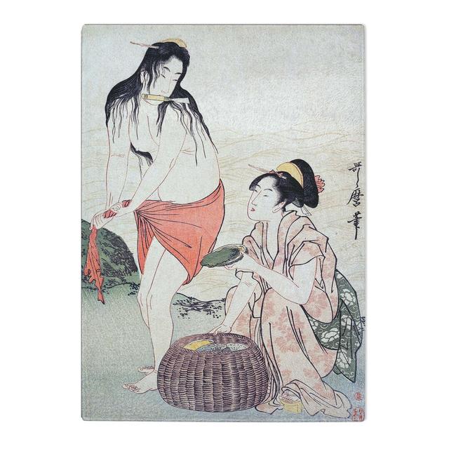 Tempered Glass Abalone Divers by Kitagawa Utamaro Chopping Board East Urban Home Size: 39cm W x 28.5cm L on Productcaster.