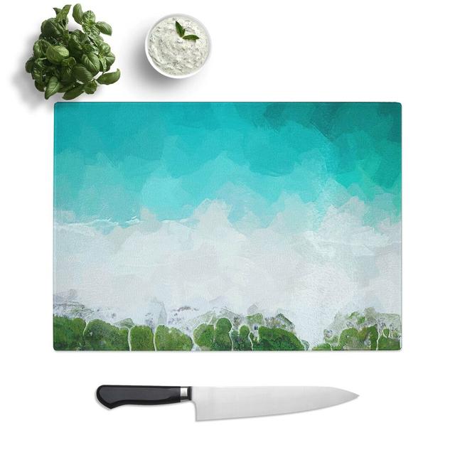 Glass Kailua-Kona in Hawaii in Abstract Chopping Board East Urban Home Size: 39 cm W x 28.5 cm L on Productcaster.